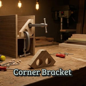 Corner Bracket Plans – 90 Degree Woodworking Jig | DIY Woodworking Project | Digital Download (Imperial & Metric)