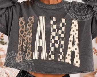 Fall Mama png, Checkered, Leopard, Distressed Mama PNG, Girly Png, Trendy Mama png