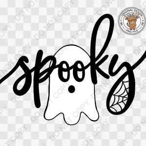 Leuke spookachtige Halloween-png, gestreept preppy halloween-shirt png DTF-printklaar ontwerp (digitale download) afbeelding 3