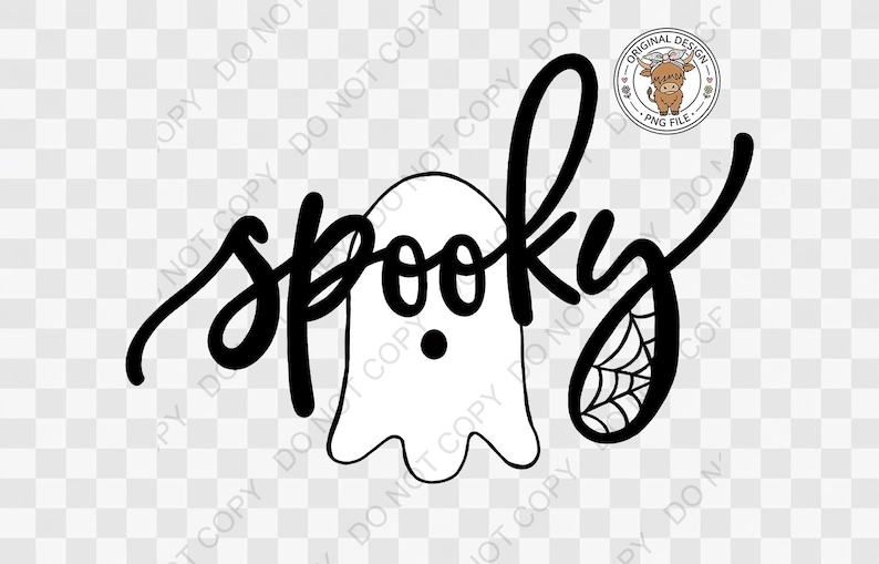 Leuke spookachtige Halloween-png, gestreept preppy halloween-shirt png DTF-printklaar ontwerp (digitale download) afbeelding 3