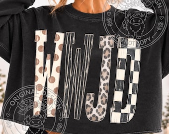 WWJD png, Christian Jesus png Sublimation DTF Print Ready Design (Digital Download)