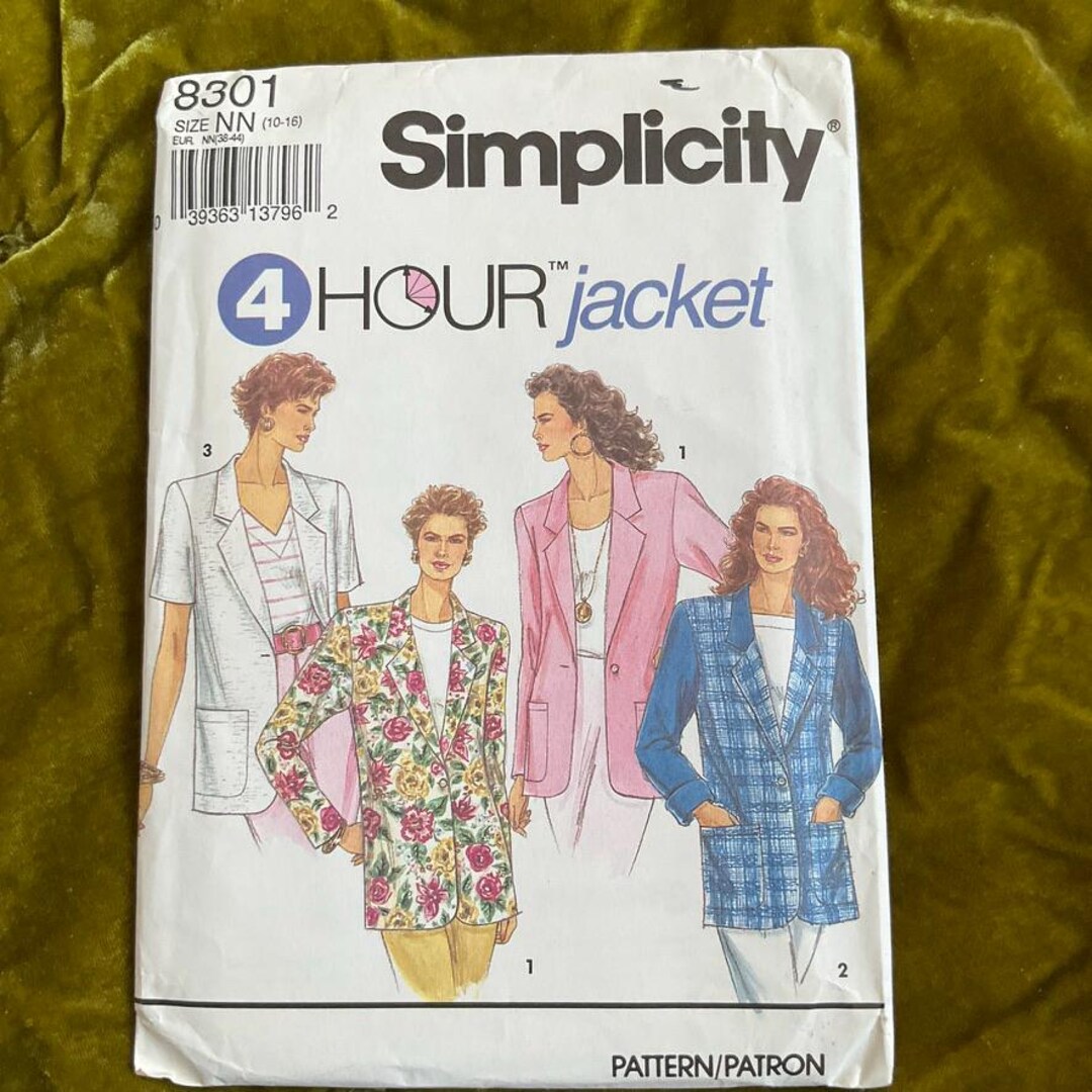 VINTAGE Simplicity 8301 | Misses Jacket Pattern Size 10-16 | UNCUT - Etsy