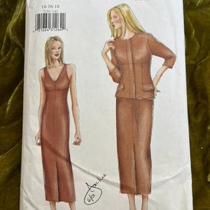 VINTAGE Vogue 7230 Sewing Pattern | Jacket & Dress Set | Women | UNCUT | 1990s