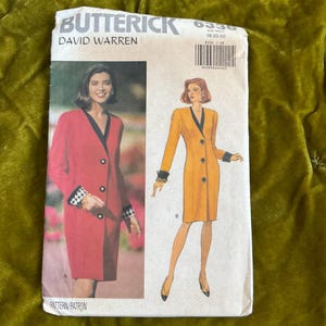 VINTAGE Butterick 6336 | Butterick David Warren-jurk | Mist 18-22 | ONBESNEDEN: