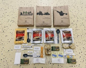 Ukrainsk arméstridsranson – 3 måltider 24-timmars fältmat (4000+ kcal)