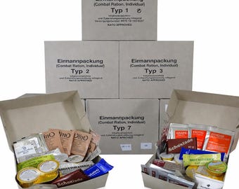 Tyska Bundeswehr EPA MRE komplett set – 10 typer av överlevnadsransoner