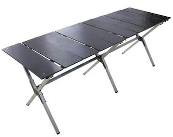 Stort campingbord – Hopfällbart utomhusbord med aluminiumram, robust picknick och resor
