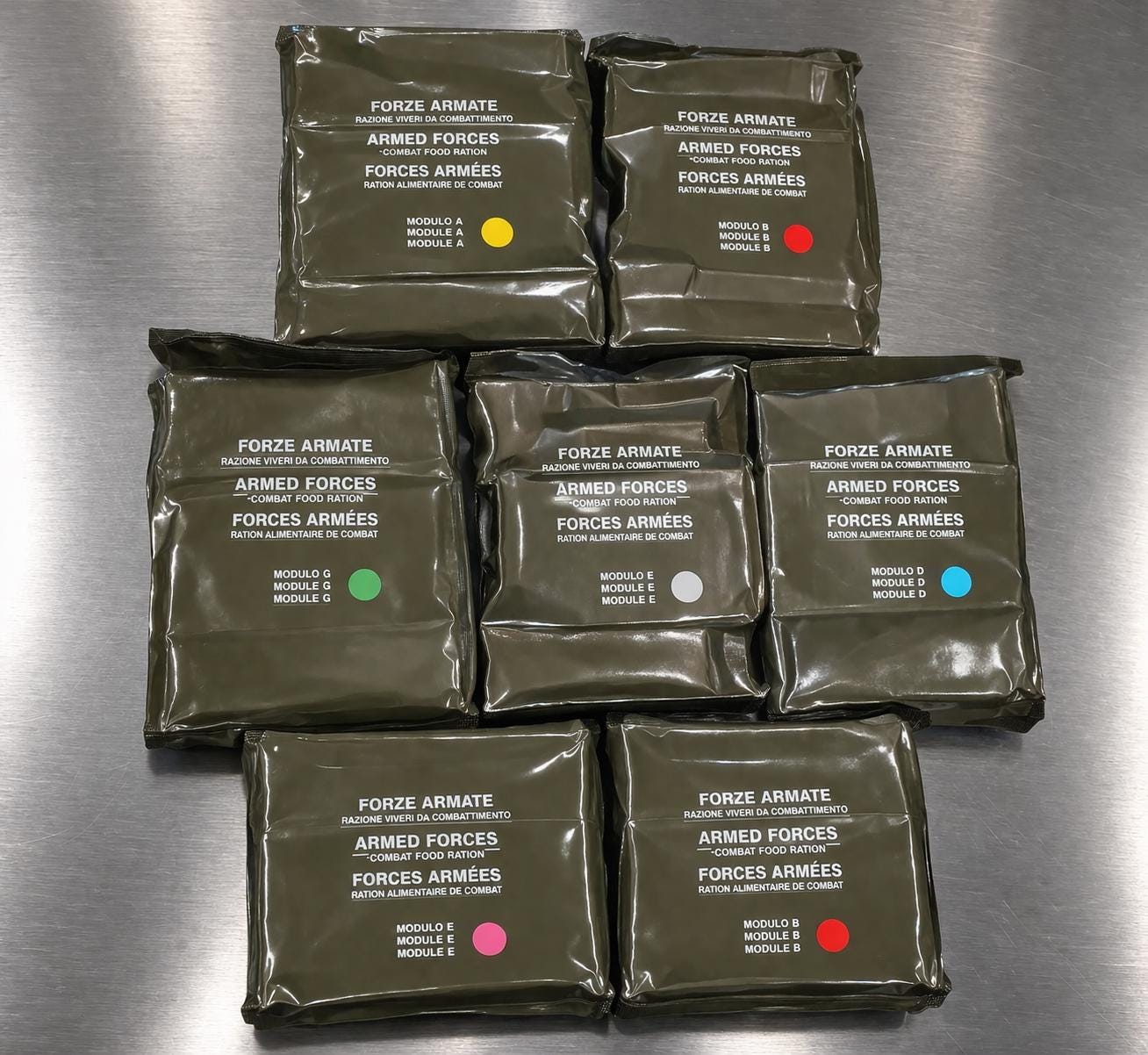 Italian Combat Rations Set – 7 Modules A–G Military MRE, NATO Field ...