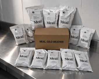 MRE-paket för kallt väder – 12 frystorkade överlevnadsmåltider för camping, nödmat