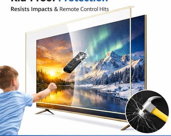 Protector de pantalla para TV, resistente a impactos y arañazos, apto para niños y mascotas, todos los modelos.