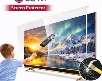 Protector de pantalla para TV LG, ajuste personalizado, protección contra impactos y rayones, transparente de 3 mm