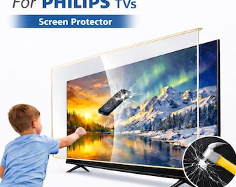 Protector de pantalla para televisores Philips / Protector transparente de ajuste personalizado, protección contra rayones e impactos
