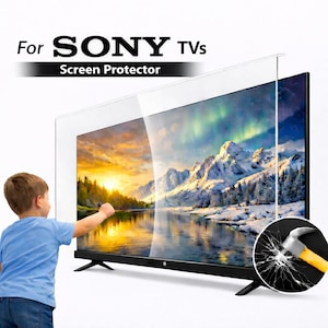 TV-skärmskydd för Sony TV-apparater | Anpassad efter storlek, tydligt stöt- och repskydd
