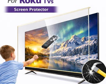 Protector de pantalla para televisores Roku / Protector transparente de ajuste personalizado, protección contra rayones e impactos