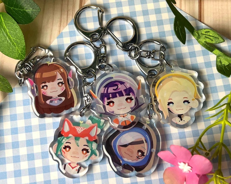 Overwatch Acrylic Chibi Keychains - Etsy