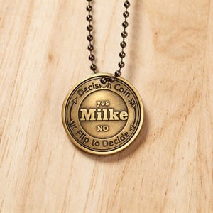 Vintage Solid Brass "Yes/No" Decision Coin | Flip Coin Pendant | Indecision Fidget Coin | EDC Keychain Charm | Unique Gift for Overthinkers