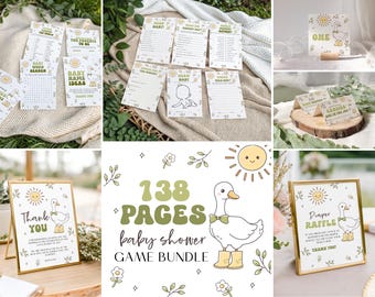 Spring Baby Shower Games Pack – A New Silly Goose Theme (Instant Download) SG2