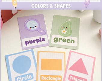 Playful Shapes Poster Editable, Bright Toddler Preschool Shapes Wall Art Decor Canva DB1