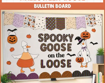 Halloween Goose Bulletin Board Kit, Silly Goose Classroom Decor, Fall Teacher Door Decor