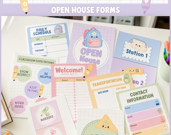 Editable Meet The Teacher Template, Open House Parent Packet, Playful Pastel Canva DB1