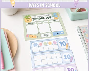 Editable Bright Days in School Ten Frames Display, Playful Classroom Decor Canva DB1