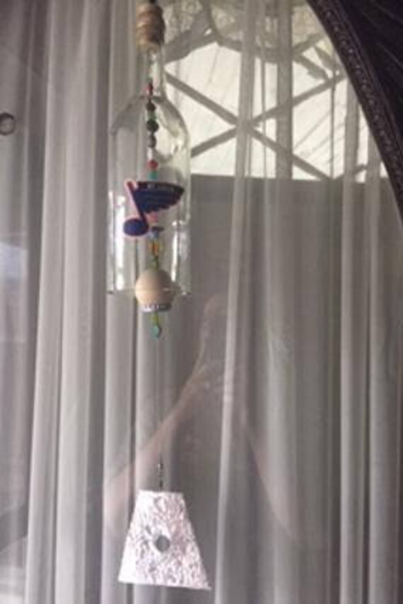 St Louis Blues Recycled Wine Bottle Wind Chime Etsy