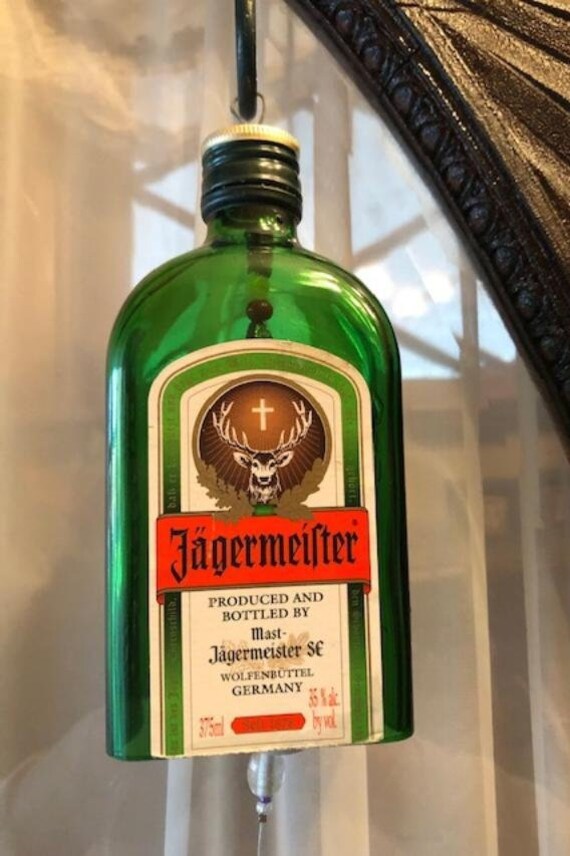 Jagermeister Recycling Likor Flasche Windspiel Etsy