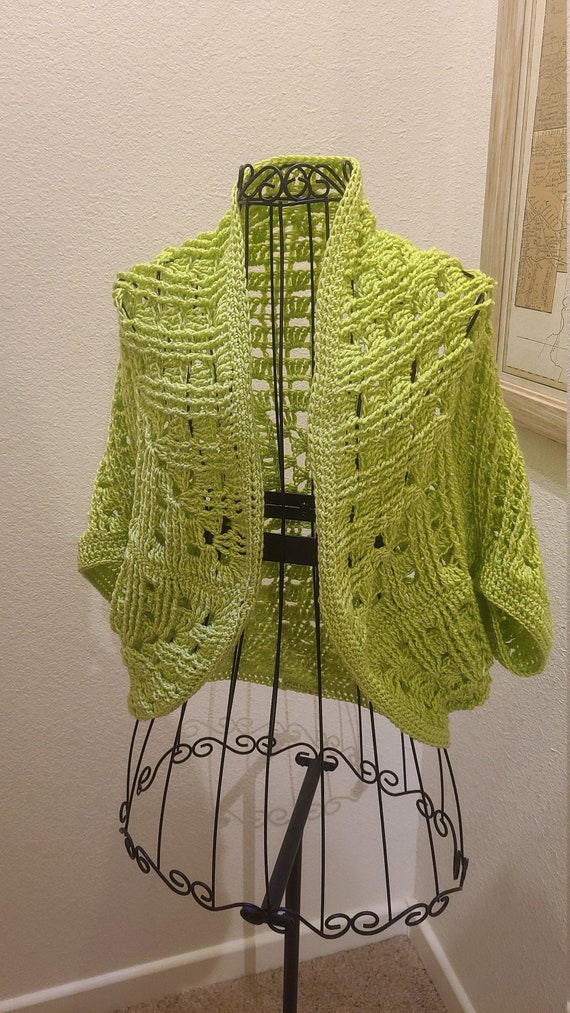 Spring Crop Shrug/wrap Crochet Pattern Etsy