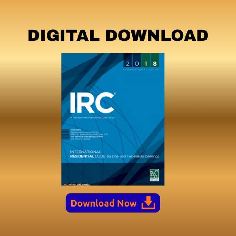 2018 International Residential Code for One - Etsy