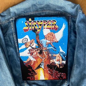 Vintage Stryper To Hell With The Devil Backpatch, 80s Hard Rock Metal Biker Jacket Patch