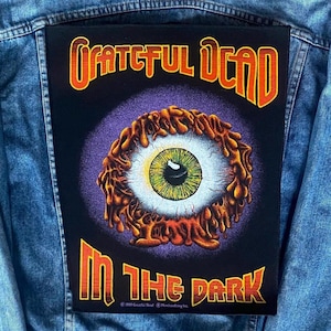 Parche trasero vintage de Grateful Dead de 1989, In The Dark, Rock psicodélico, Parche de motociclista, Chaqueta de batalla