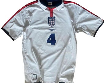 Vintage Umbro 2000-2001 England Football Soccer Away Jersey Red