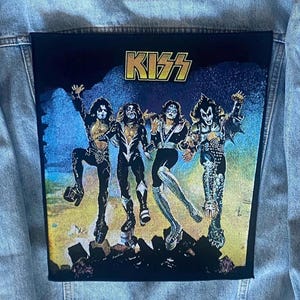 Vintage KISS-achterpatch uit de jaren 80, Destroyer, Hardrock, Metal, Biker-patch, Battle Jacket