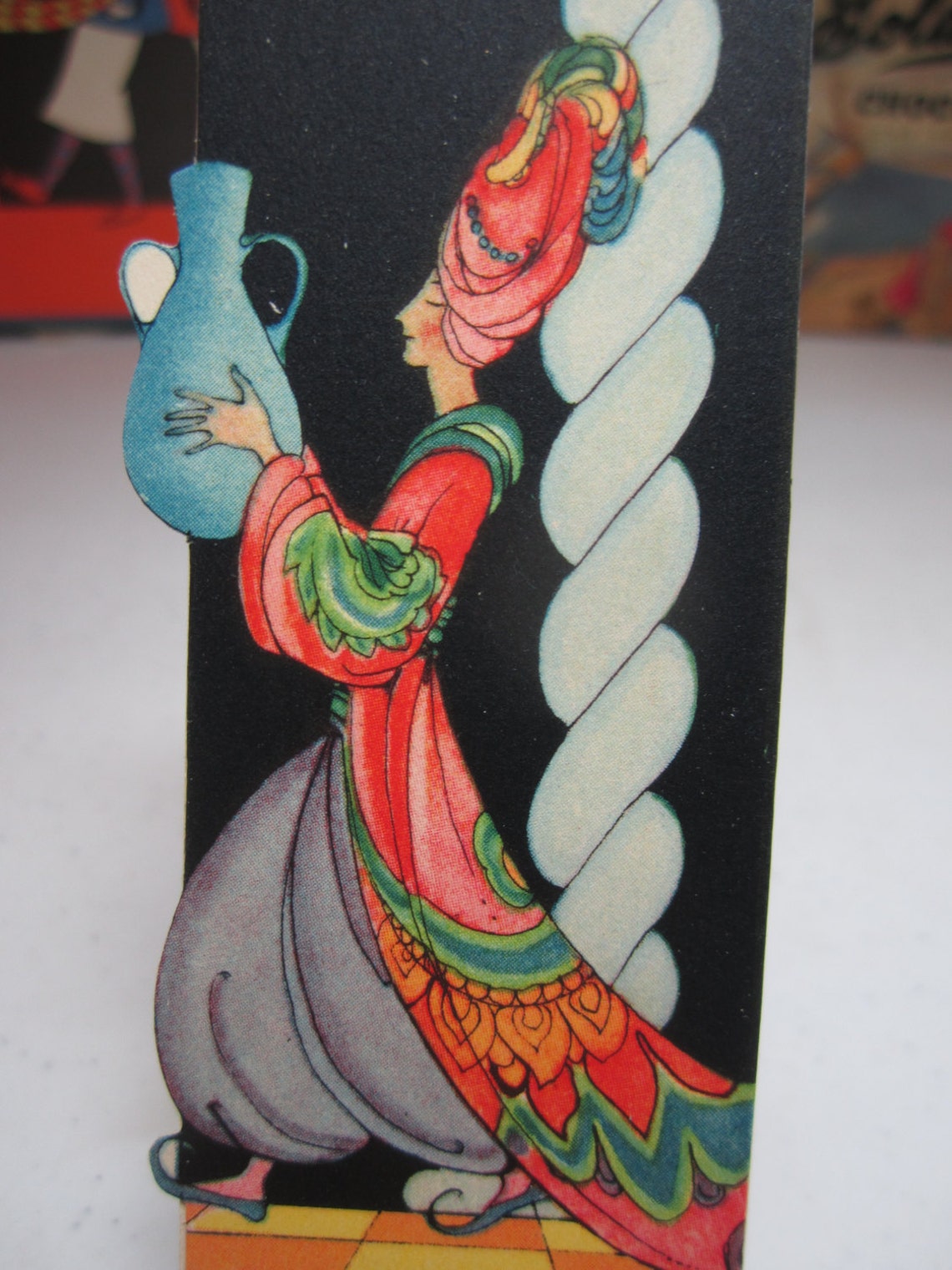 1920's Art Deco Colorful Unused Die Cut Gibson Bridge Tally Card Shows ...