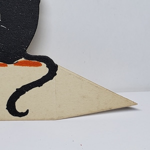 Vintage Unused Circa 1920's-30's Die Cut Halloween Place Card Black Cat ...