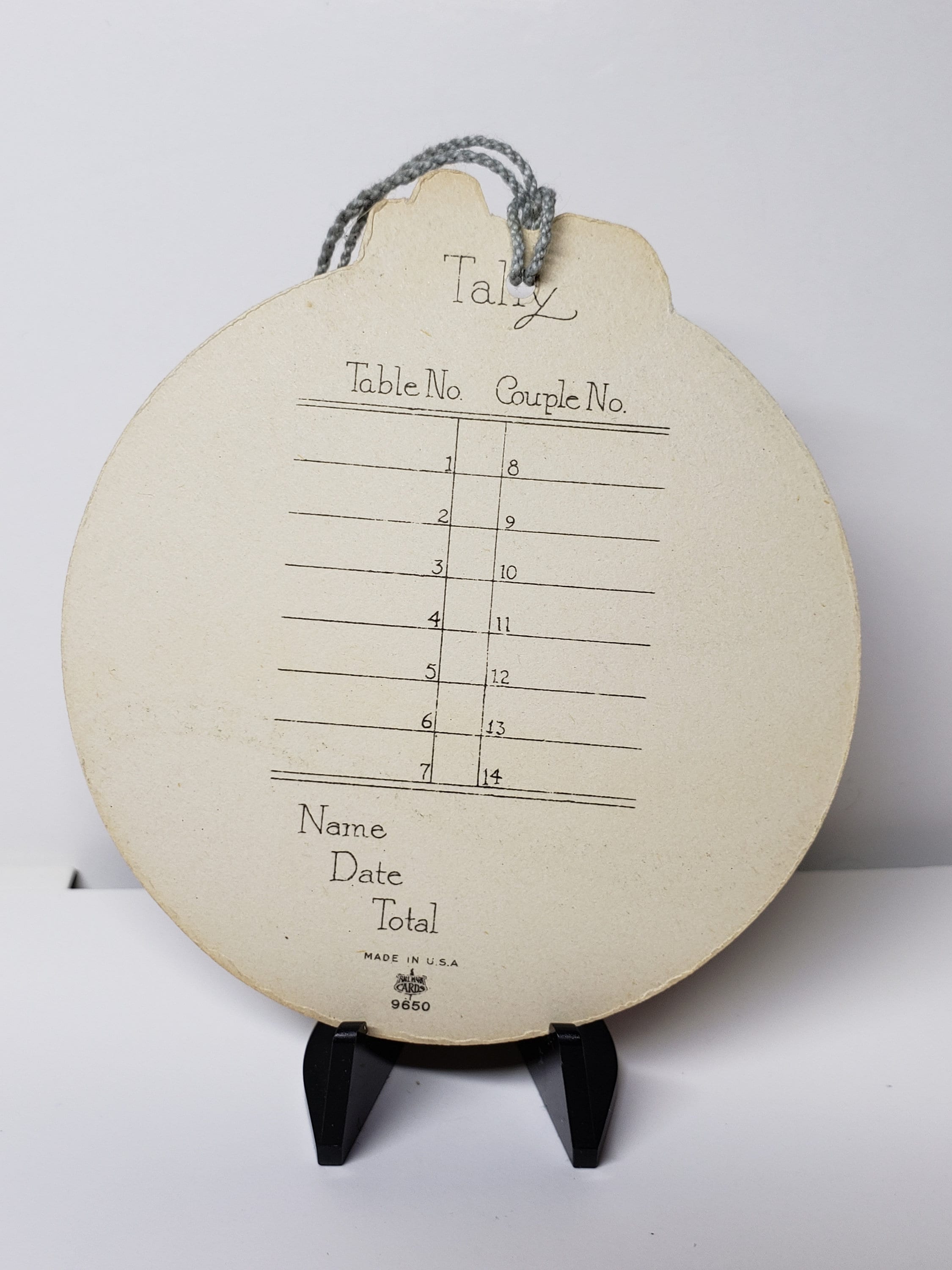 Adorable 1920's Unused Art Deco Die Cut Round Shaped Hallmark Bridge ...