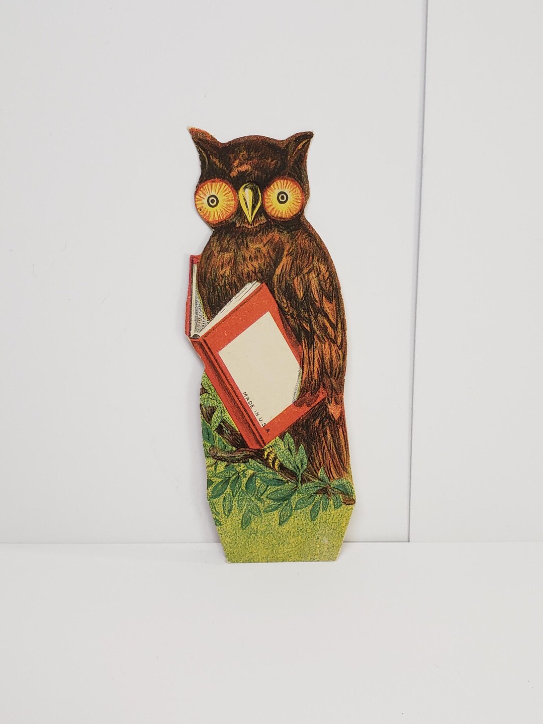 Colorful Unused 1920's-30's Die Cut Halloween Place Card Owl Sit on ...
