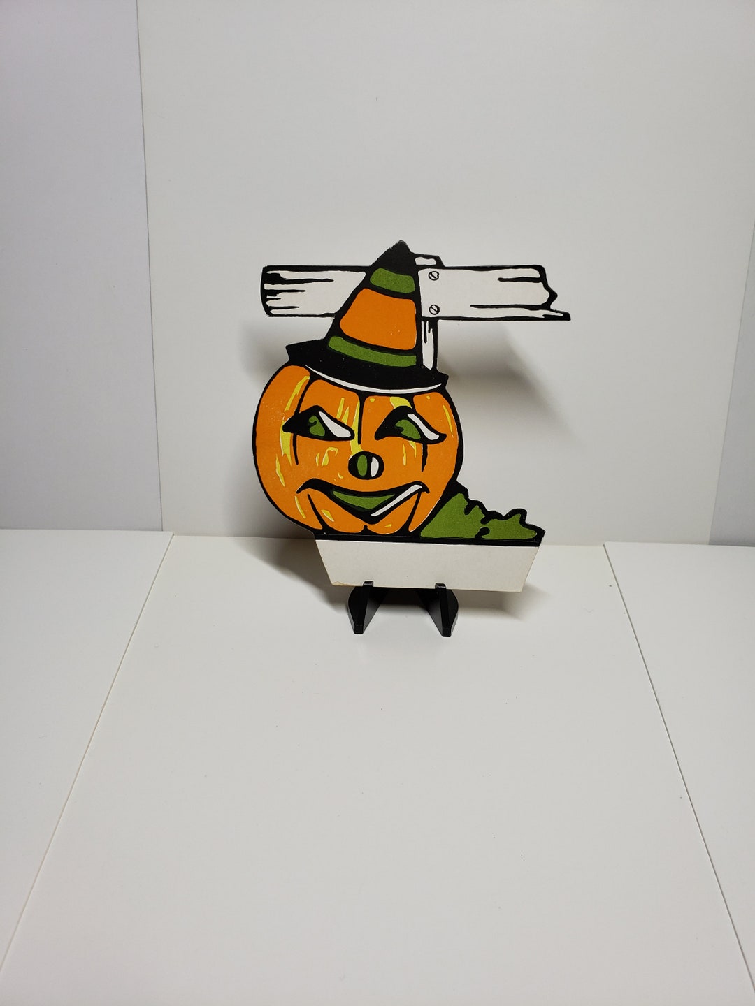Unused Die Cut Colorful 1920's Whitney Halloween Place Card Jol Wearing ...