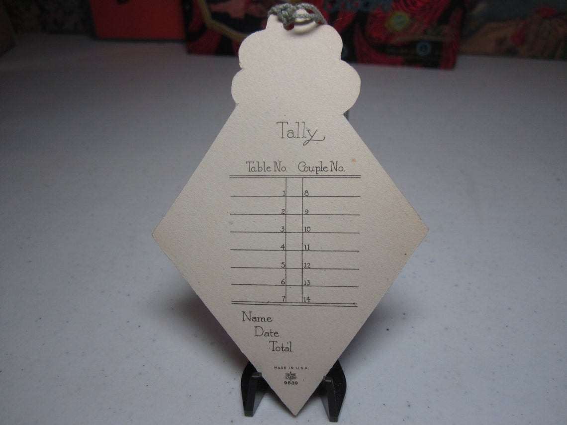 Unused Very Art Deco 1920's Die Cut Hallmark Bridge Tally Deco Lady in ...
