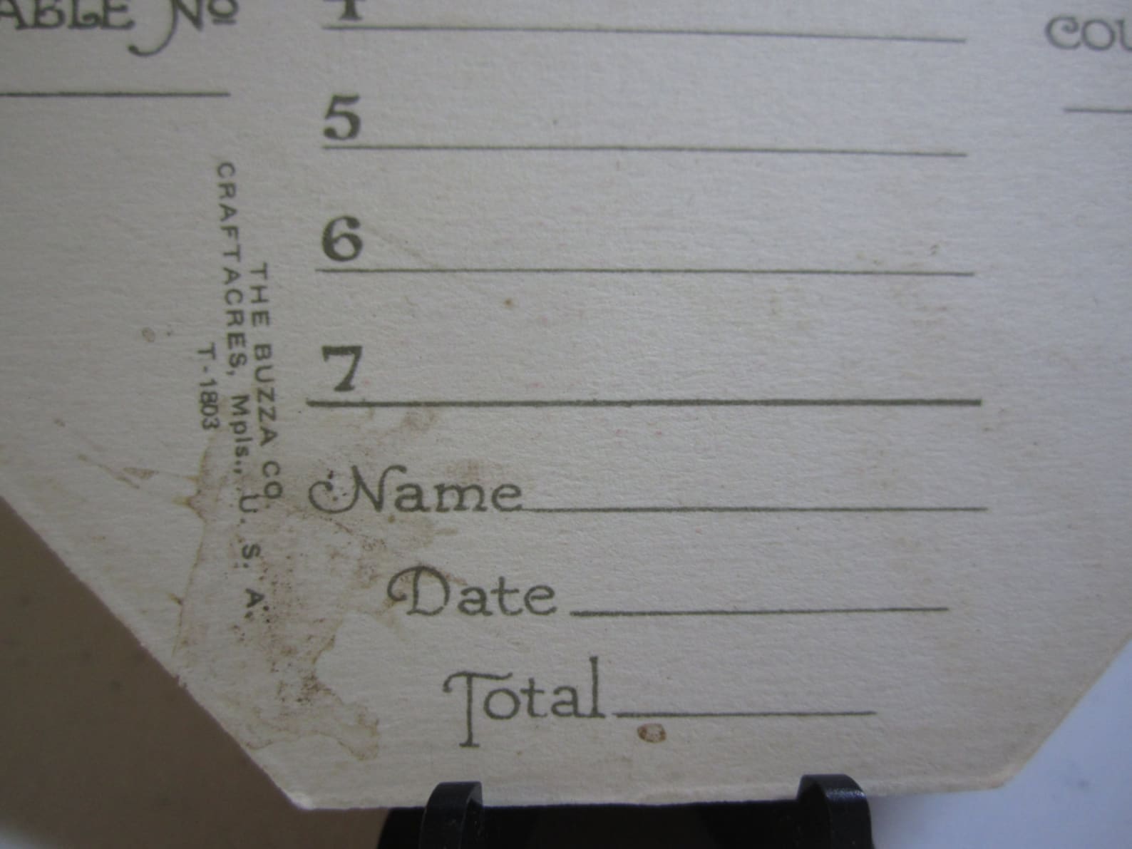 Art Deco 1920's-30's Die Cut Gold Gilded Buzza Bridge Tally Card ...