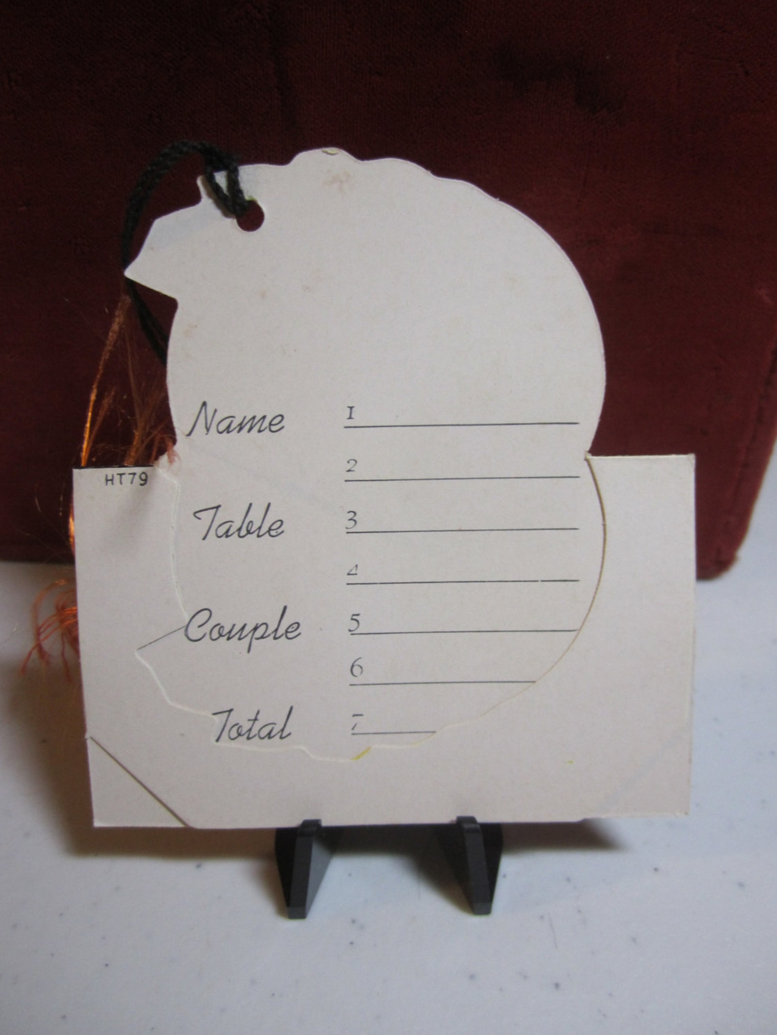 1940's Unused Die Cut Art Deco Halloween Bridge Tally Hissing Black Cat ...