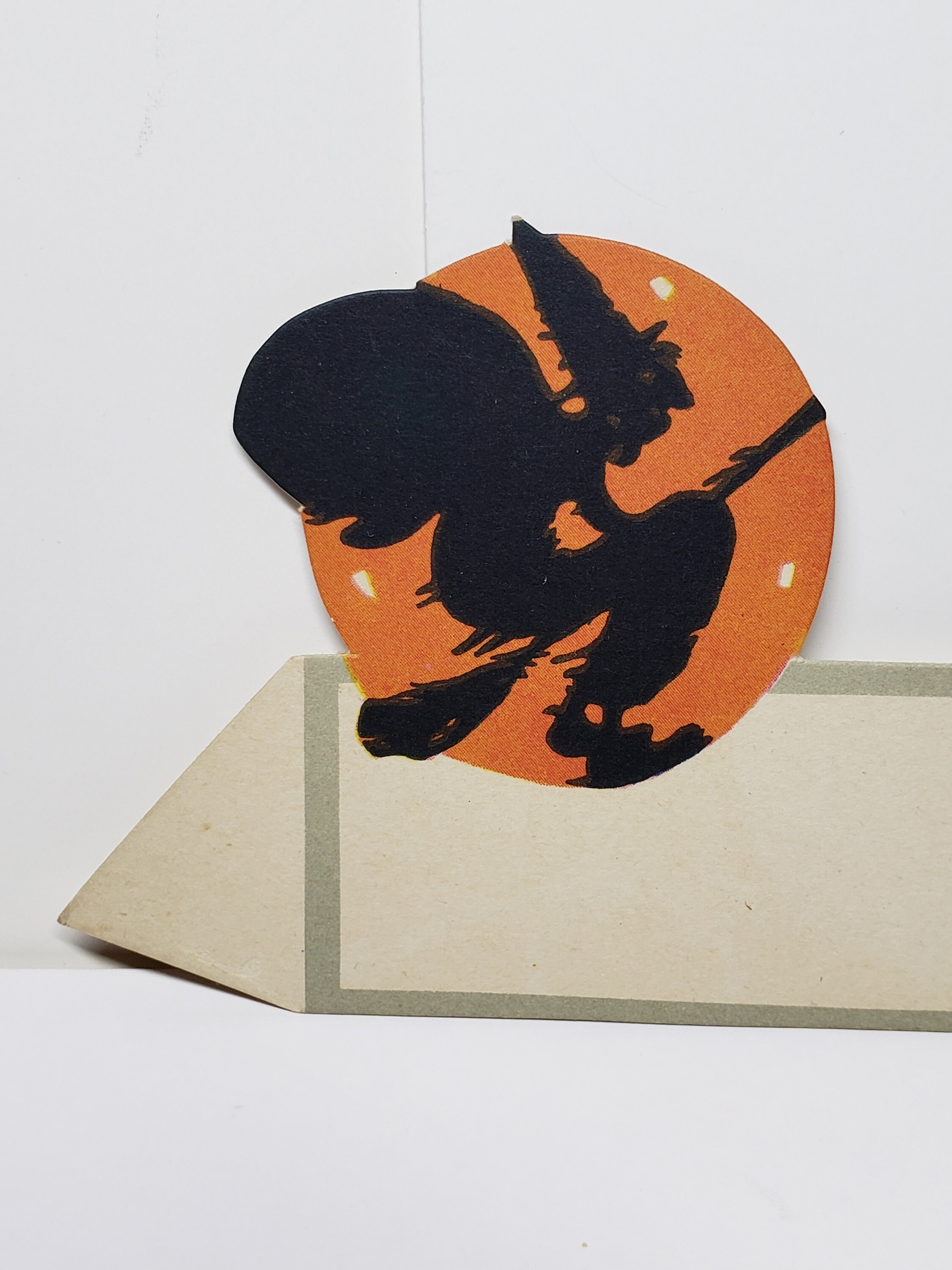 Vintage 1920's-30's Unused Die Cut Halloween Place Card Within ...