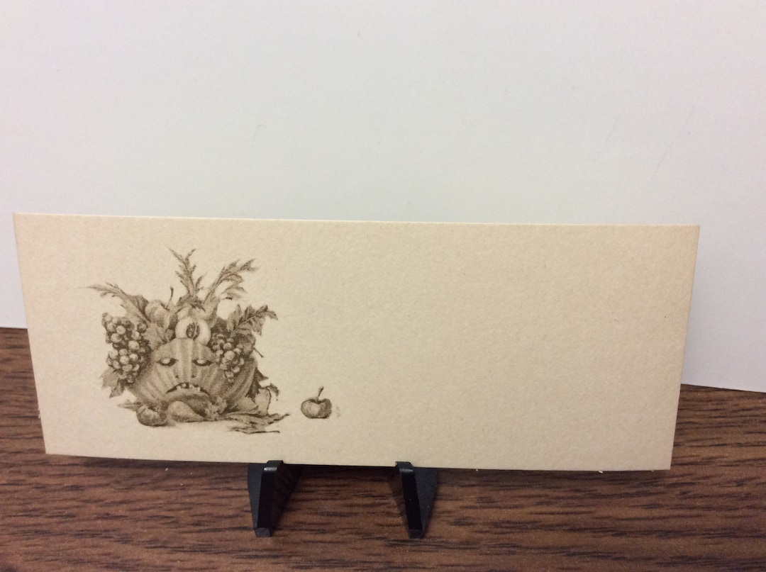 Unused 1920's-30's Halloween Place Card Creepy Side Glancing Jack O ...