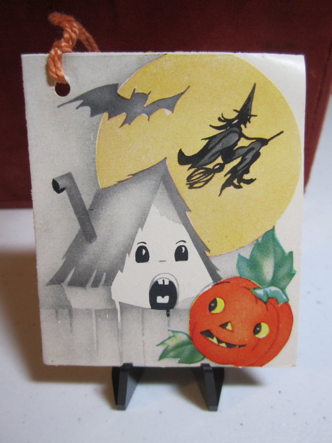 Vintage 1940's Unused Die Cut A-meri-card Halloween Bridge Tally ...