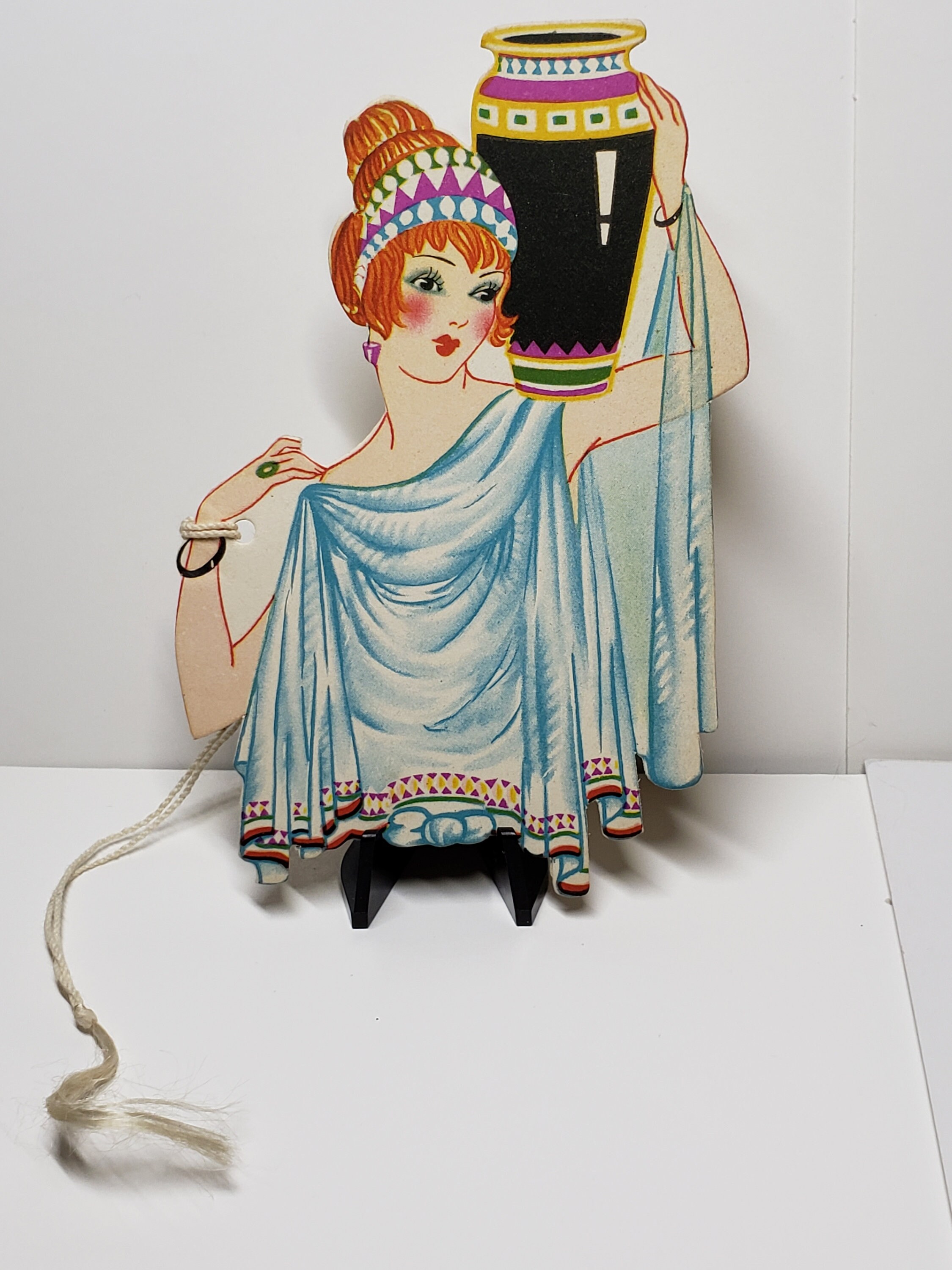 Gorgeous Unused Art Deco Die Cut Henderson Line 1920's Flapper Dressed ...