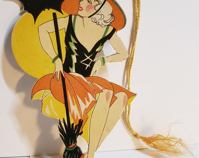 Art Deco 1920's-30's Unused Die Cut Henderson Line Halloween Bridge ...