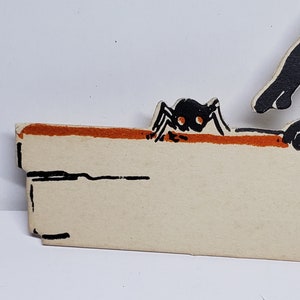 Vintage Unused Circa 1920's-30's Die Cut Halloween Place Card Black Cat ...