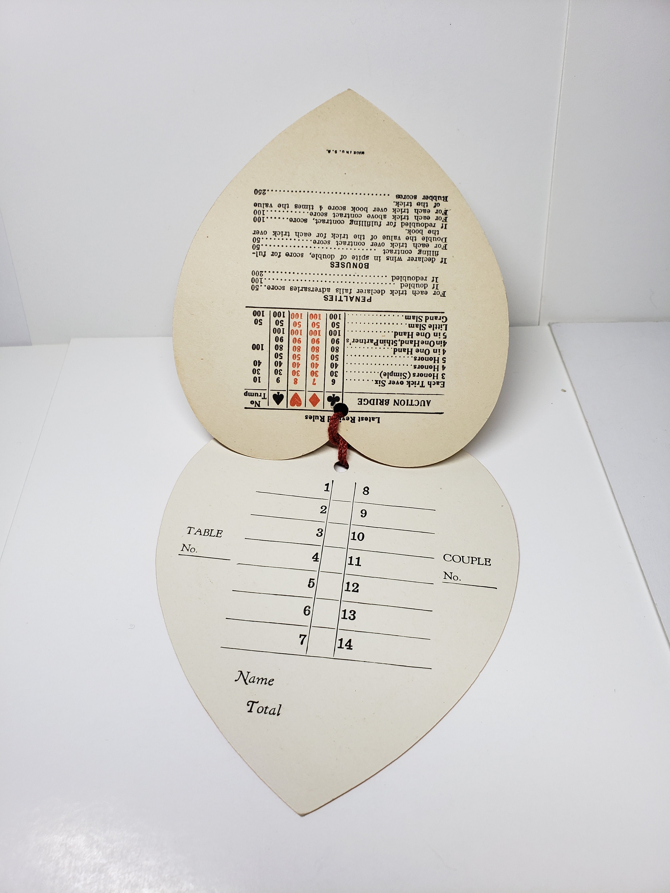 Art Deco 1920's-30's Die Cut Gold Gilded Unused Bridge Tally Card ...