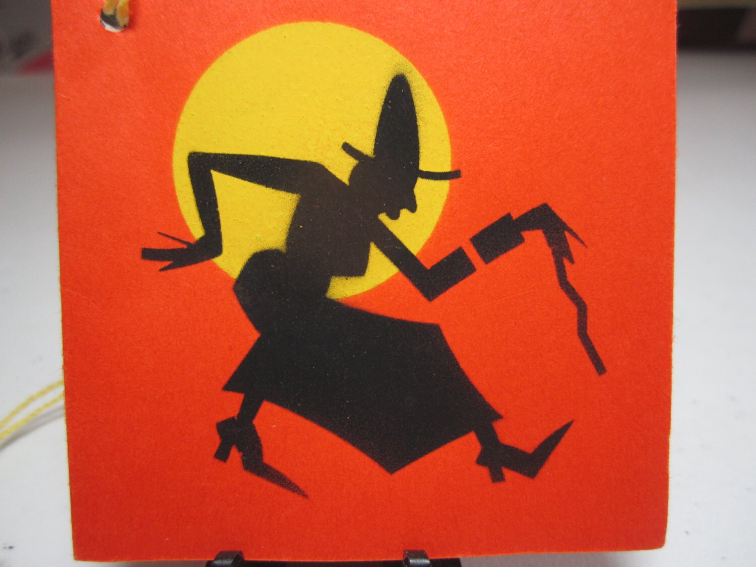 Vintage 1930's-40's Unused Art Deco Bright Orange Halloween Bridge ...