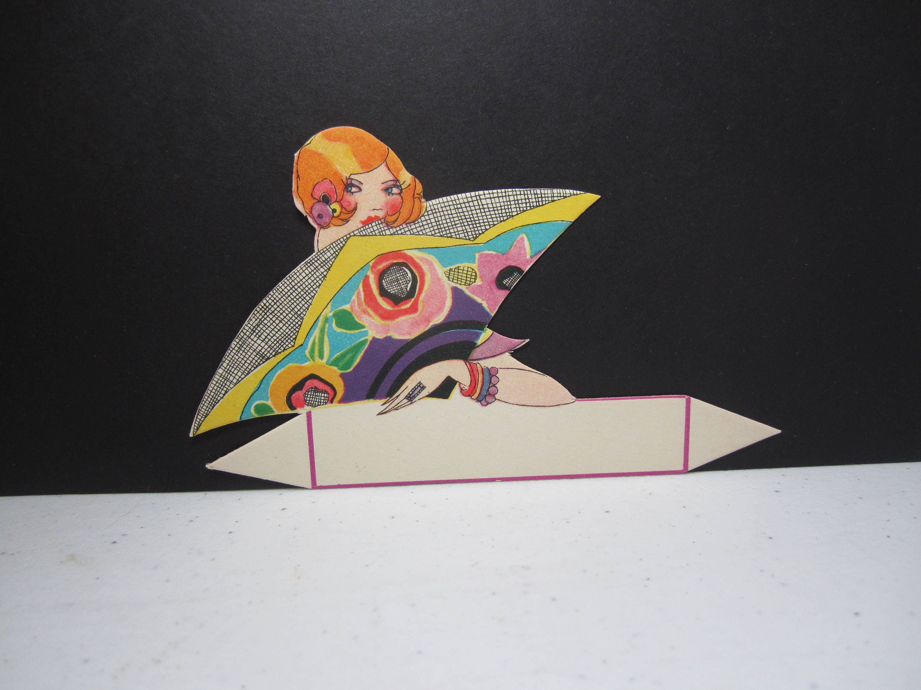 Gorgeous Art Deco 1920's Unused Die Cut the Henderson Line Place Card ...